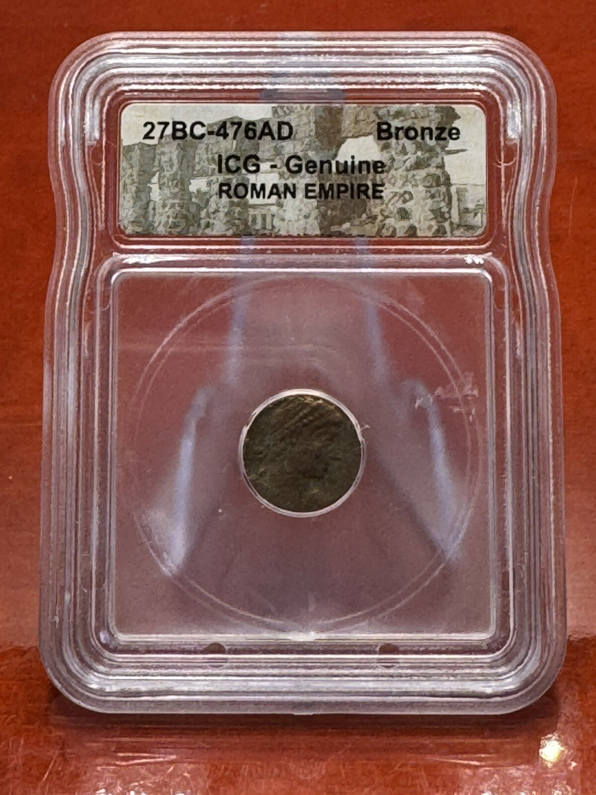 ICG - Genuine ROMAN EMPIRE Coin Slab 27BC-476AD Amazing Historical Peice A2