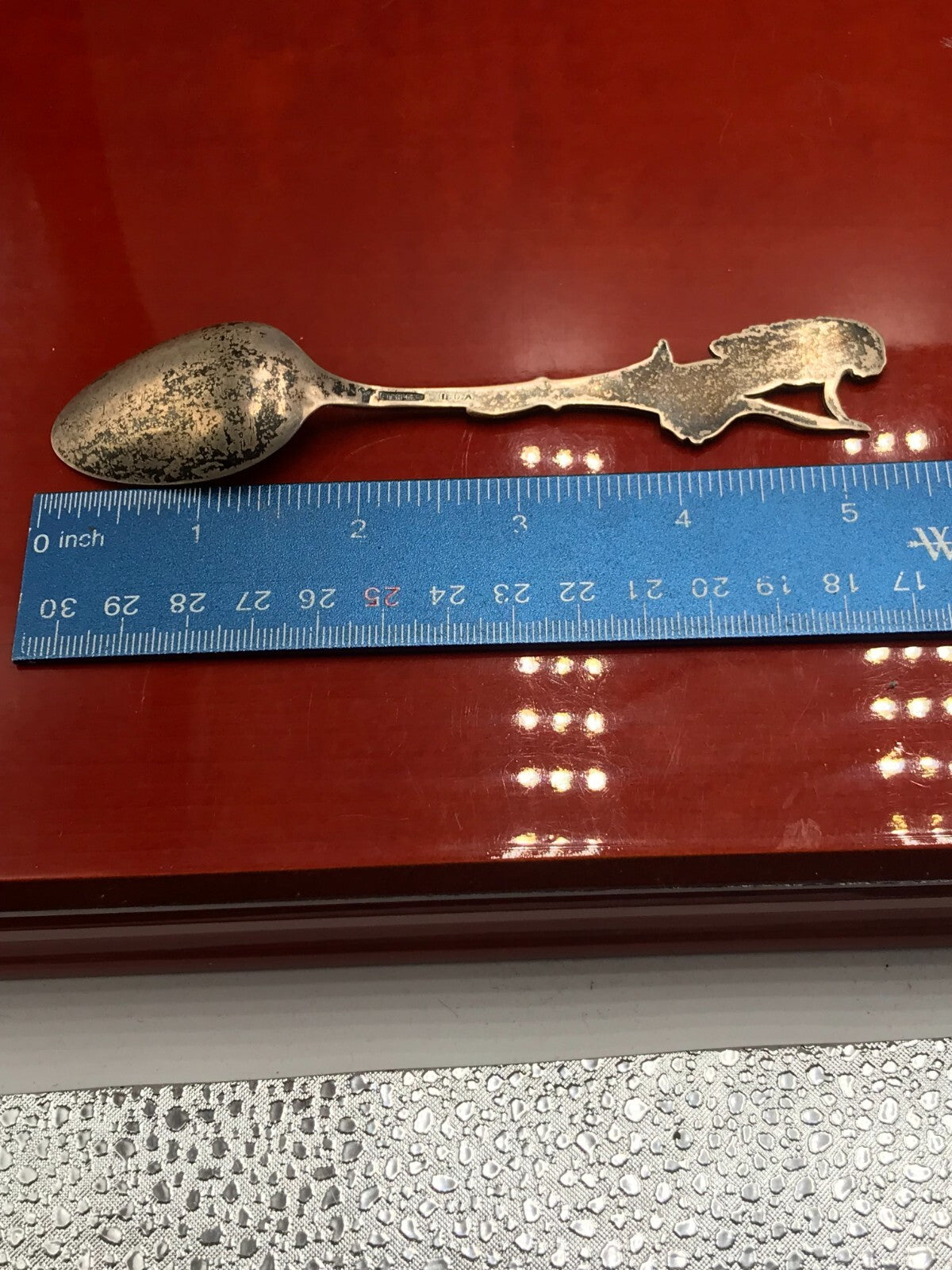 LDA Sterling Silver spoon native american Vineyard Haven Mass. RARE 5.25" 20.9g