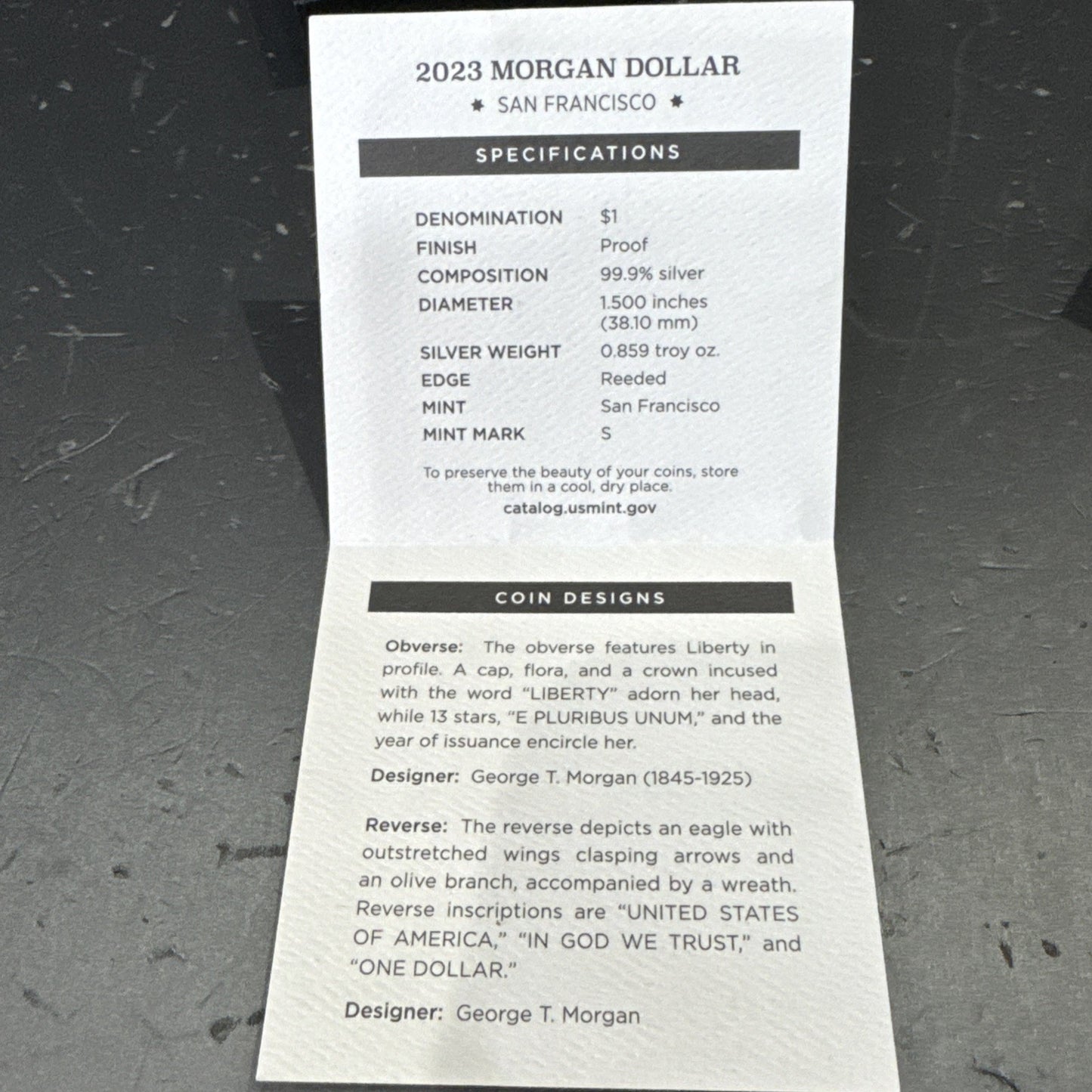 2023 San Francisco Morgan Silver Dollar Proof With COA