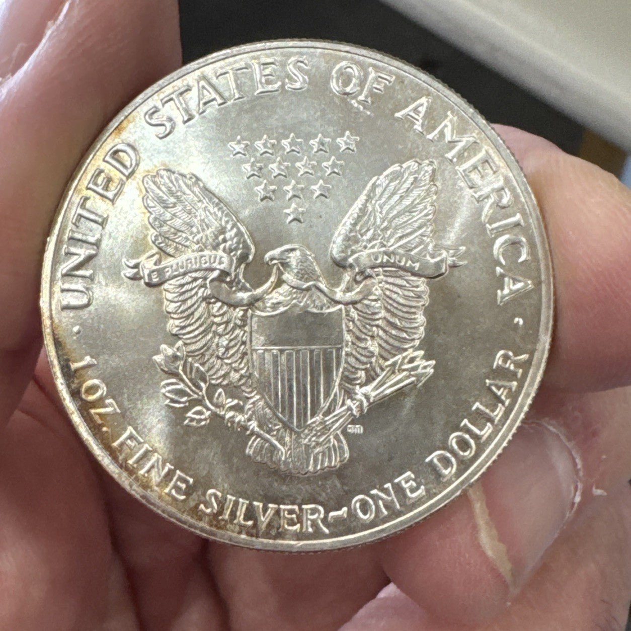 1987 American Silver Eagle Coin BU 1 Oz US $1 Dollar Stunning Coin Flashy Toner