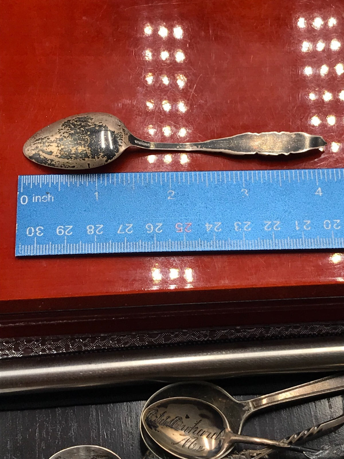 Los Angeles Mission Sterling Silver Spoon Toned 4.25" 8.9g