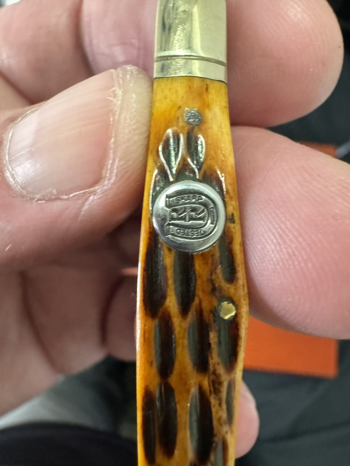 Rough Rider RR373 Bone Folding Pocket Knife in original box !