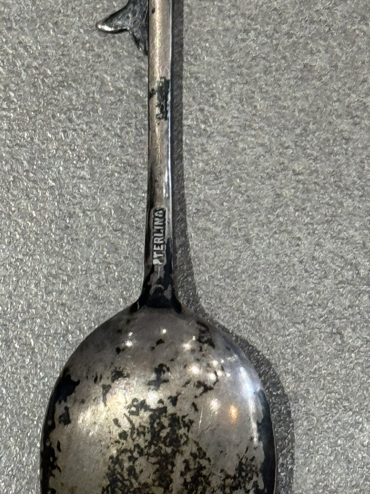 Antique 925 Sterling Silver Old Orchard Maine Souvenir Spoon 9.4 Gr 4”