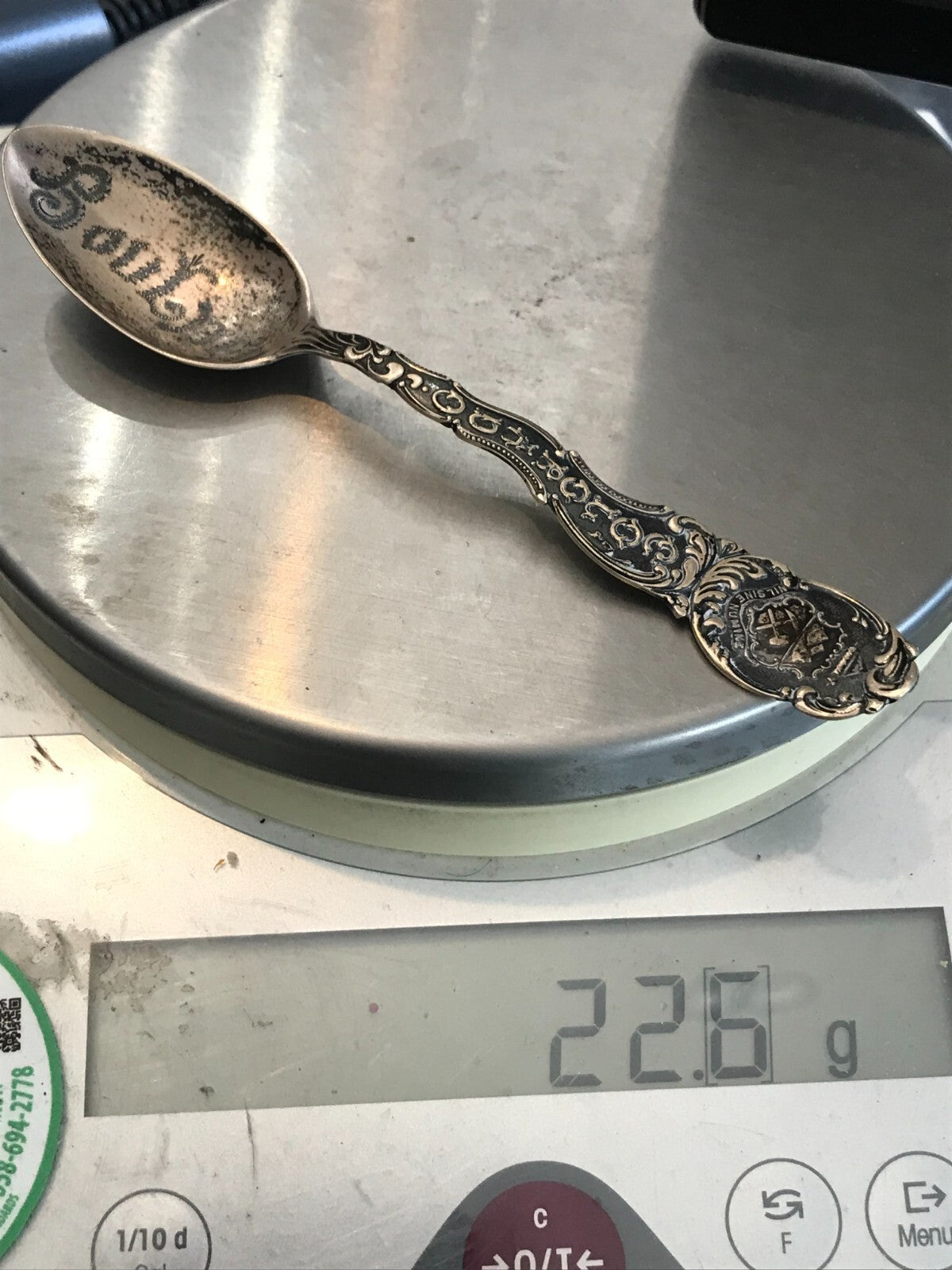 Boulder Colorado personalized sterling silver spoon 5.5" 22.6g