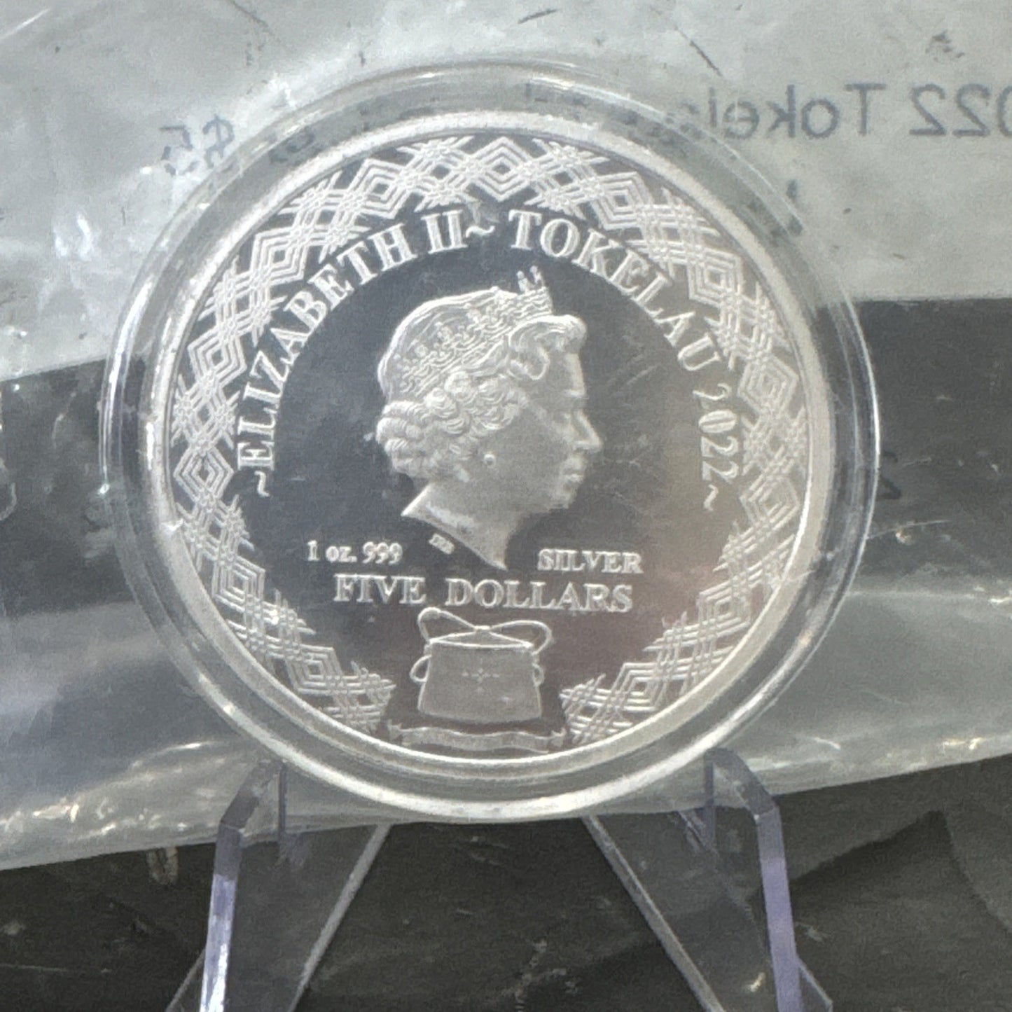 2022 .999 silver 1 oz Lionfish -HAKUHAKULELE Tokelau BU in Cap