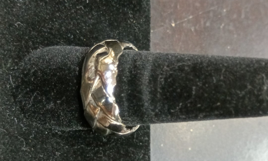 Sterling Silver 925 Men's Braided Band Ring – Size 11