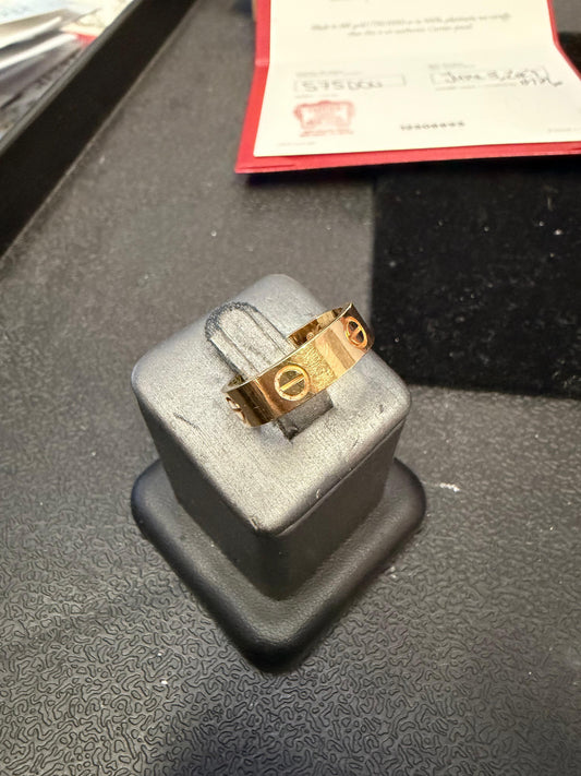18K Cartier Love Ring Size 7.5