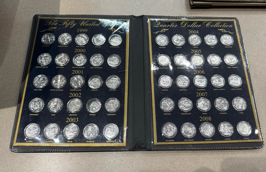 50 United States Quarters 1999-2008 United States Commemorative Coin Book !