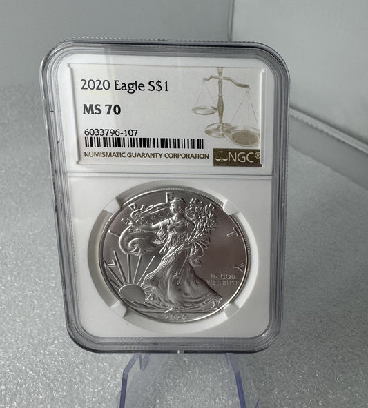 MS70 2020 American Silver Eagle NGC