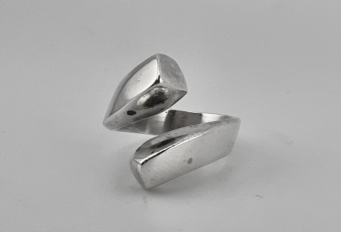 Ladies fancy open Sterling silver ring