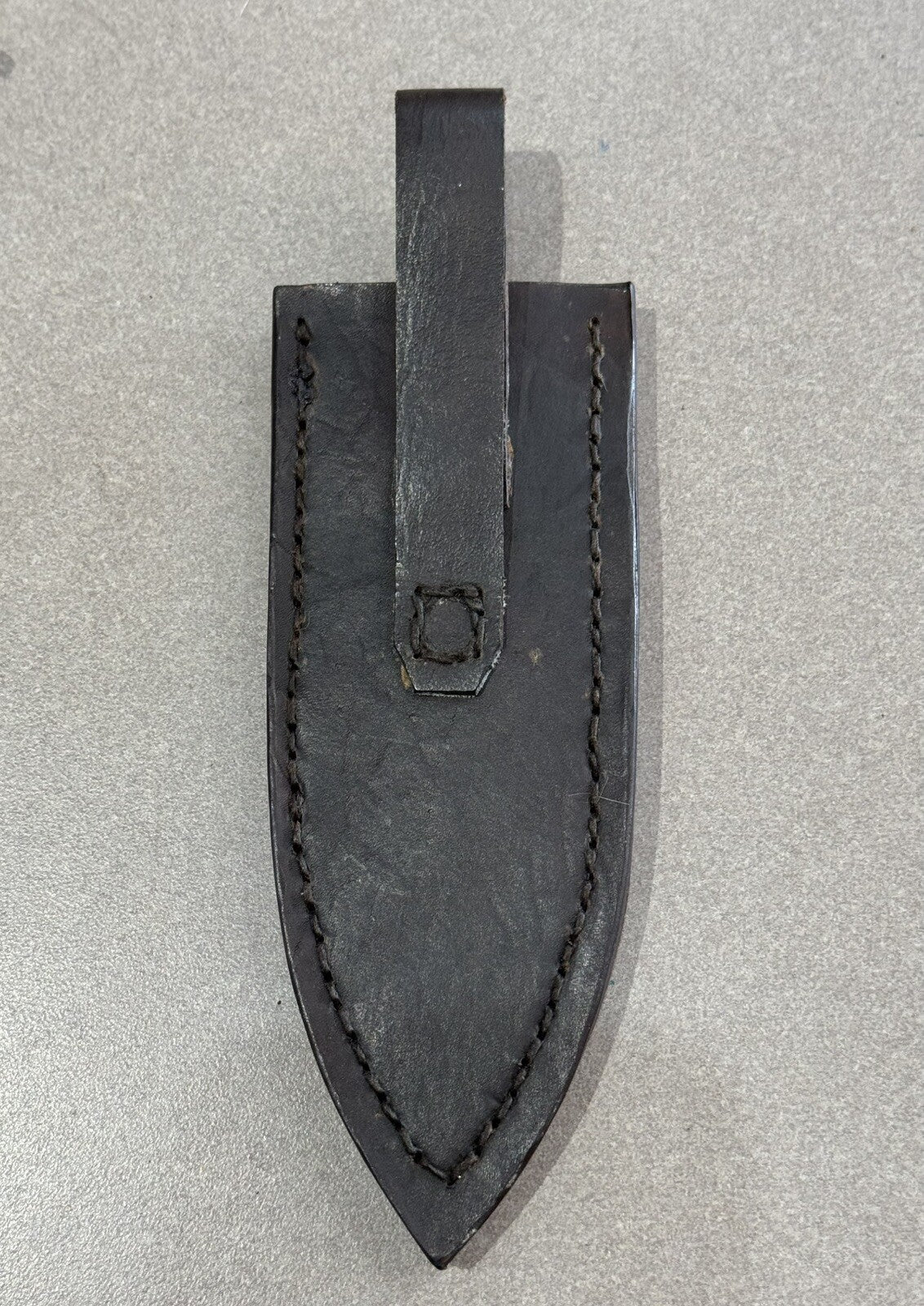 DAMASCUS STEEL BLADE KNIFE WITH CUSTOM SHEATH 5.5”BLADE 10“ FULL LENGTH 2 SIDED