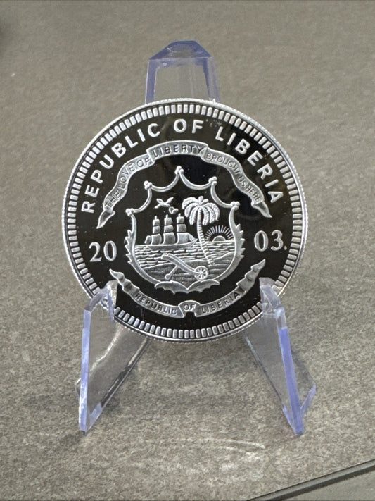 BATTLE OF YORKTOWN AMERICA AT WAR SERIES 2003 LIBERIA $20 RARE SILVER COIN