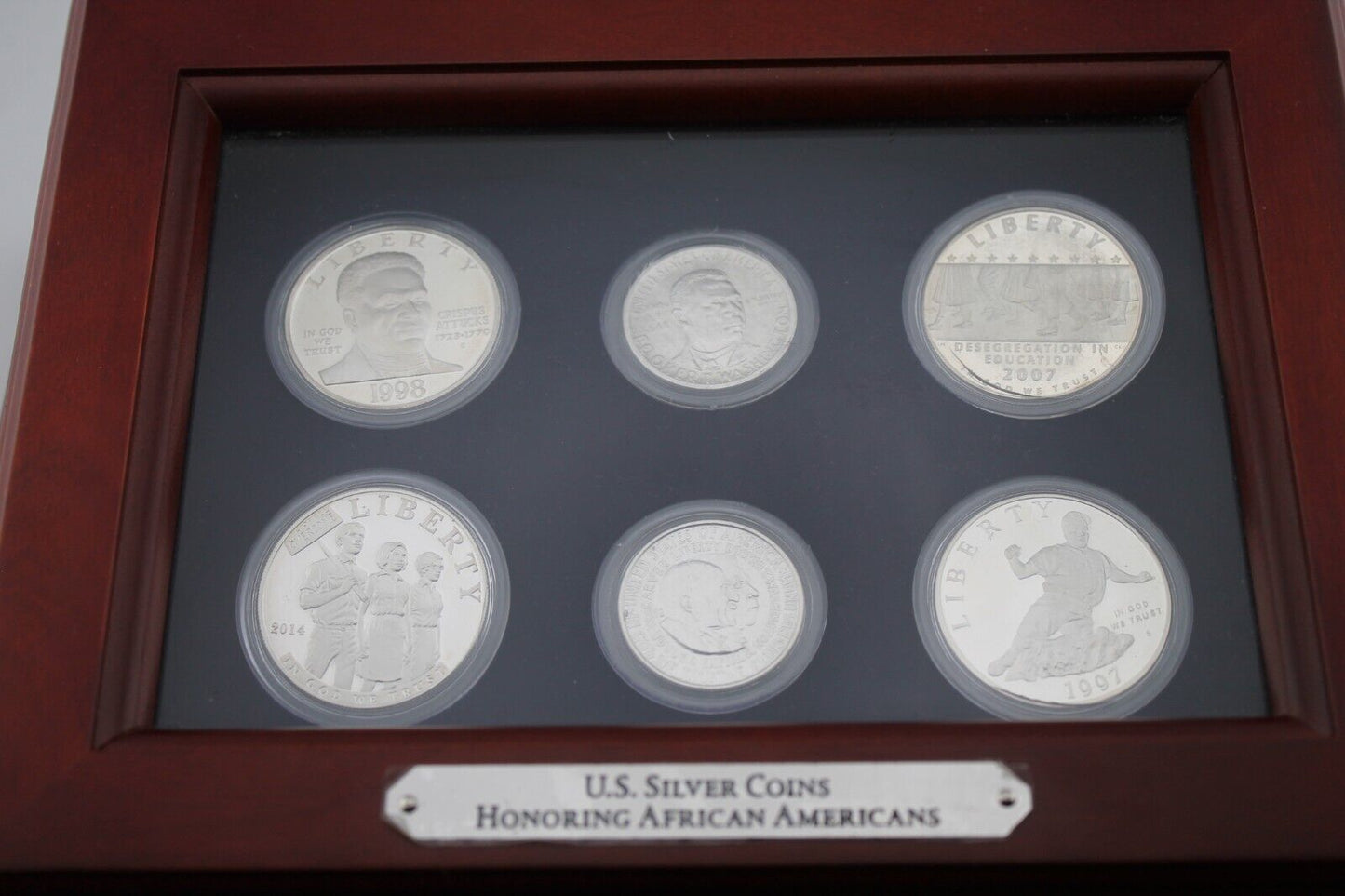 The Danbury Mint U.S. Silver Coins Honoring African Americans 6 coin set