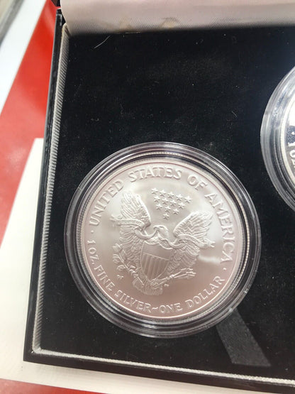 2006 3-Coin Anniversary American Silver Eagle 20th Anniversary Set of 3