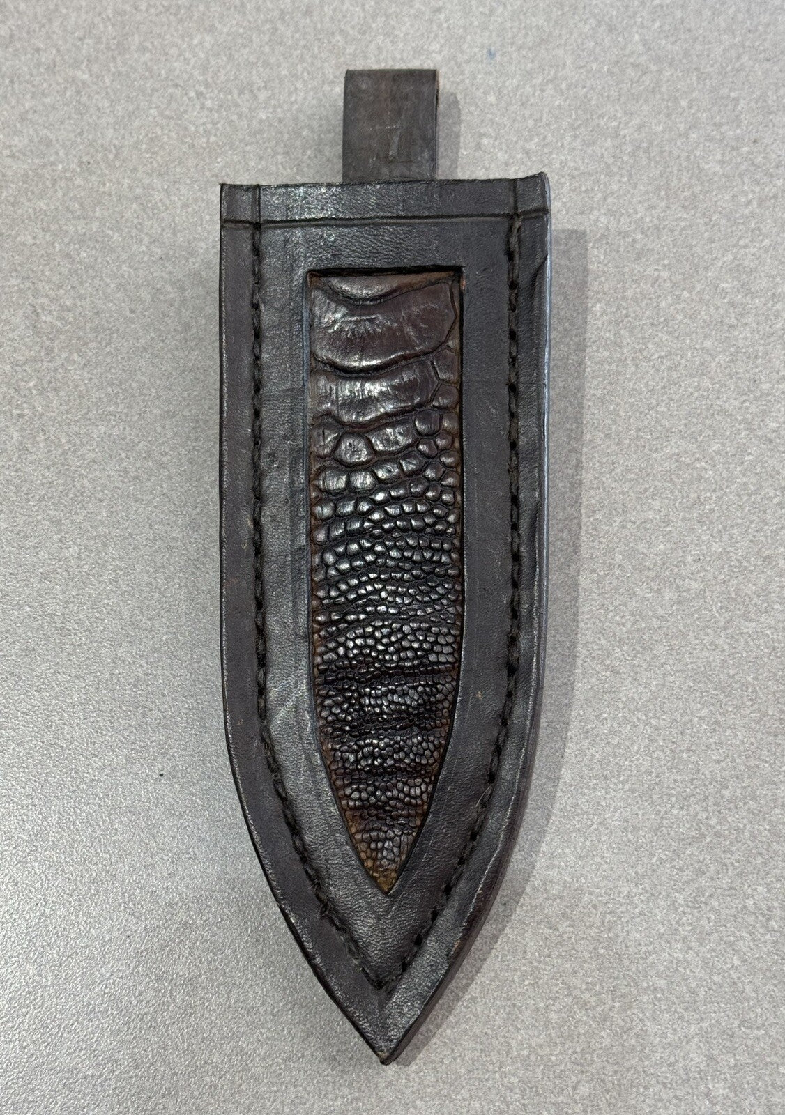 DAMASCUS STEEL BLADE KNIFE WITH CUSTOM SHEATH 5.5”BLADE 10“ FULL LENGTH 2 SIDED