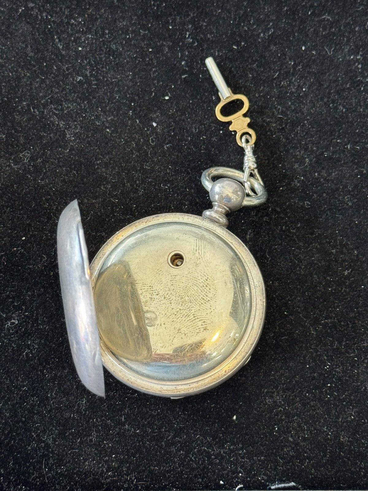Antique Elgin Coin Silver Pocket Watch with Key Working Read Description!
