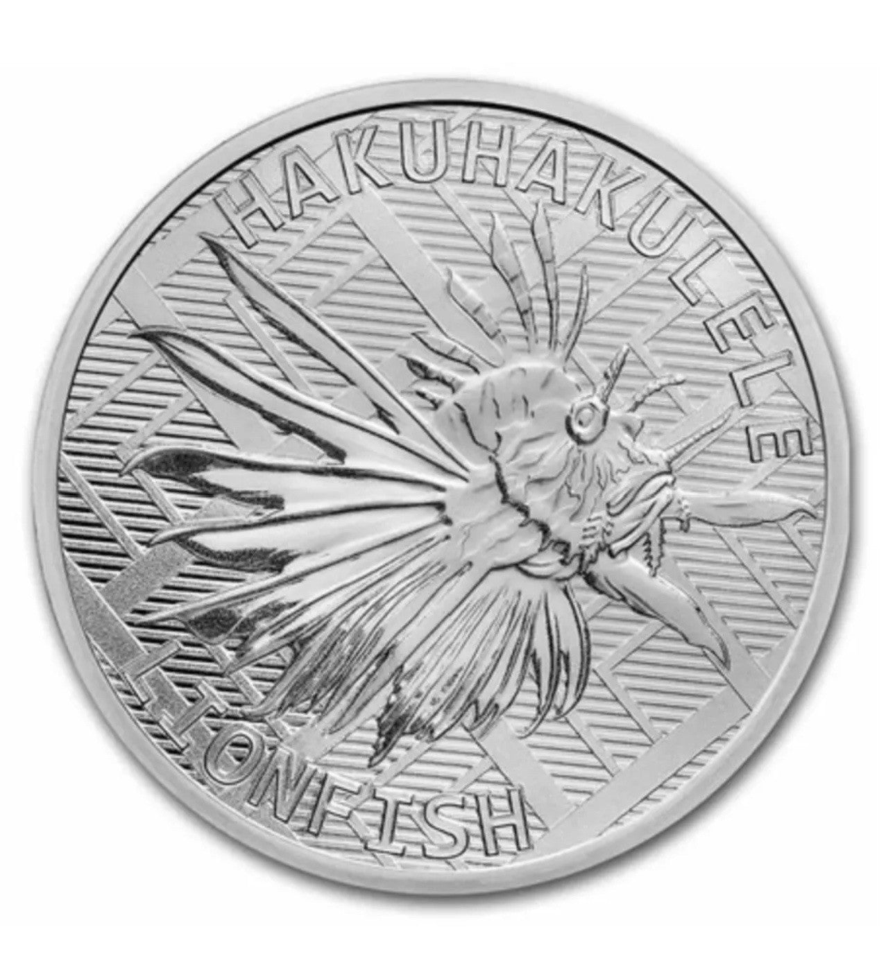2022 .999 silver 1 oz Lionfish -HAKUHAKULELE Tokelau BU in Cap