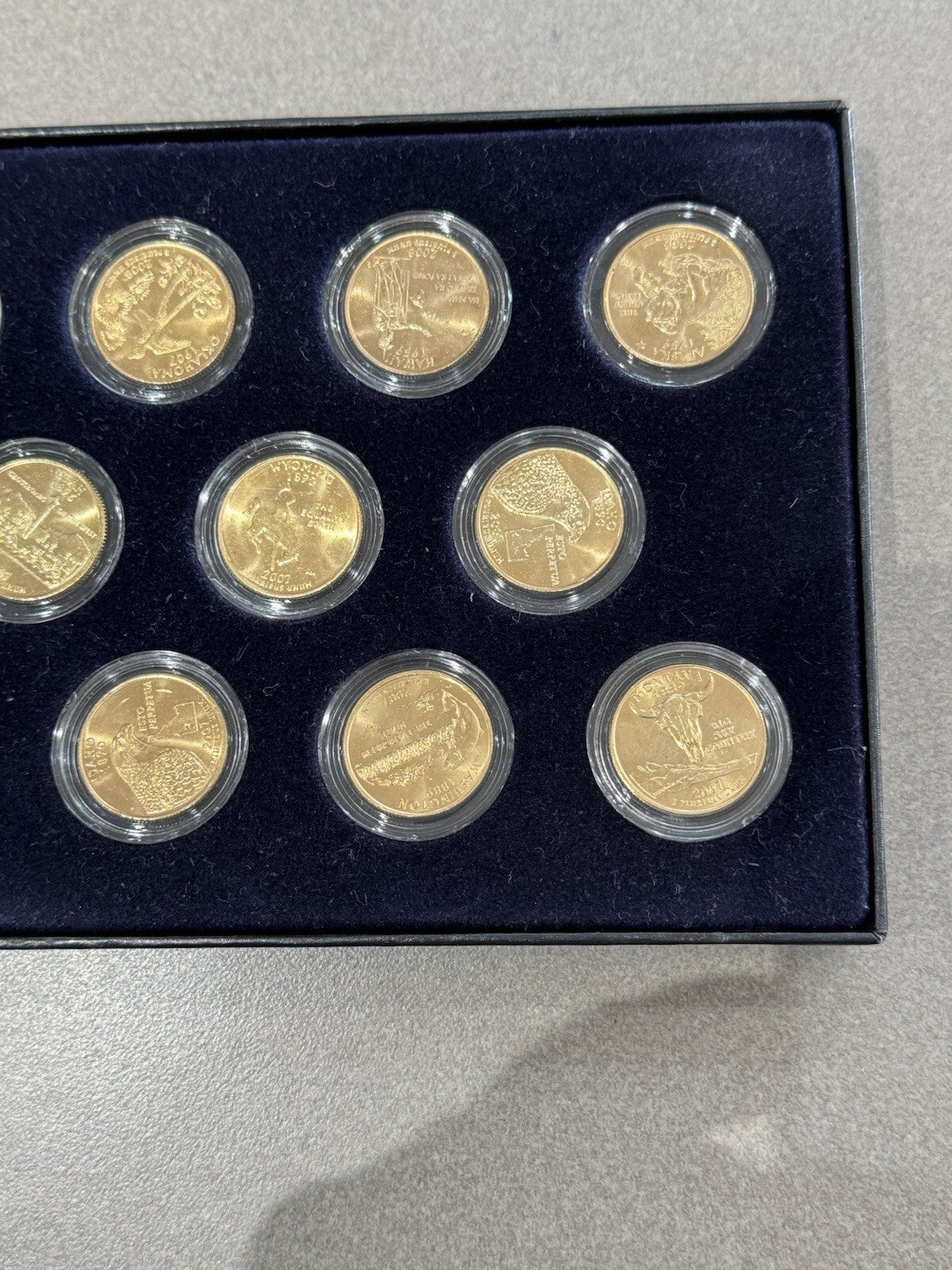 2007-2008 24kt Gold Plated US Mint State Quarters Set in Box