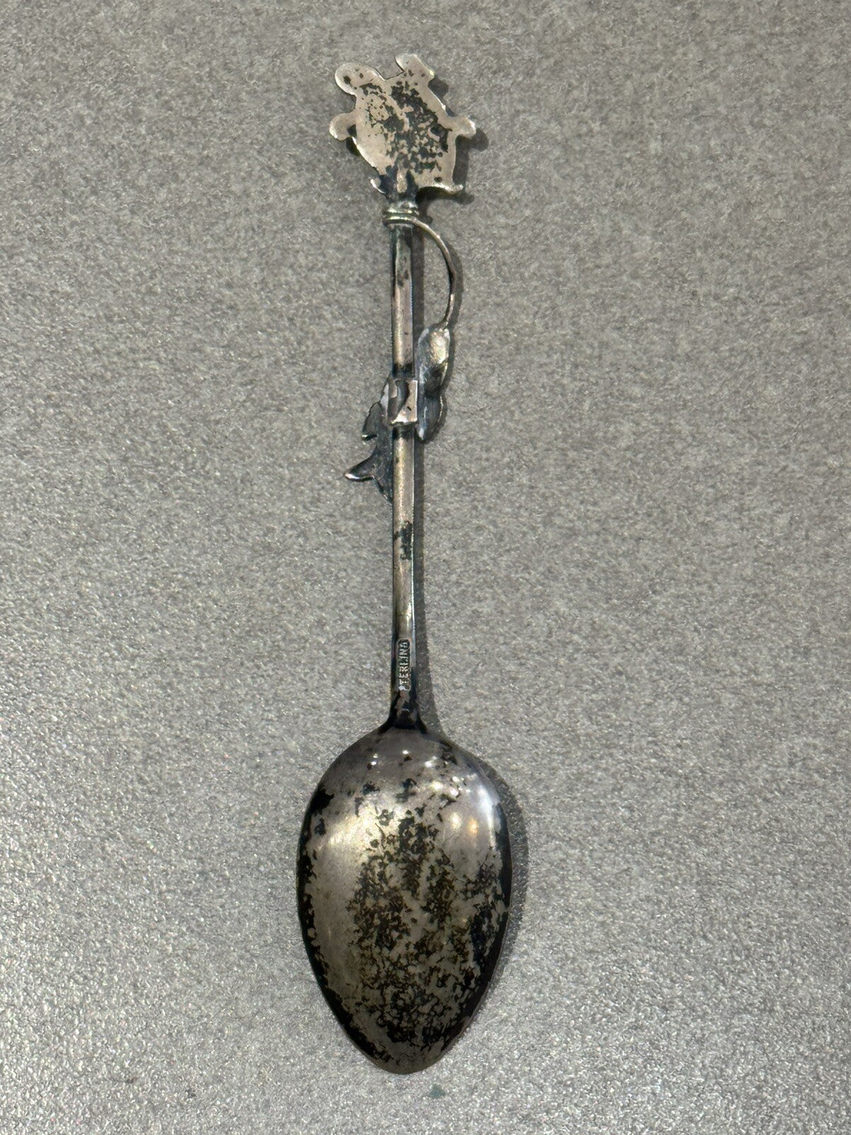 Antique 925 Sterling Silver Old Orchard Maine Souvenir Spoon 9.4 Gr 4”