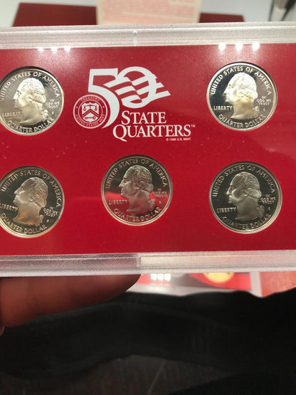 2003-San Francisco US Mint Silver Proof Set w/State Quarters with box & coa