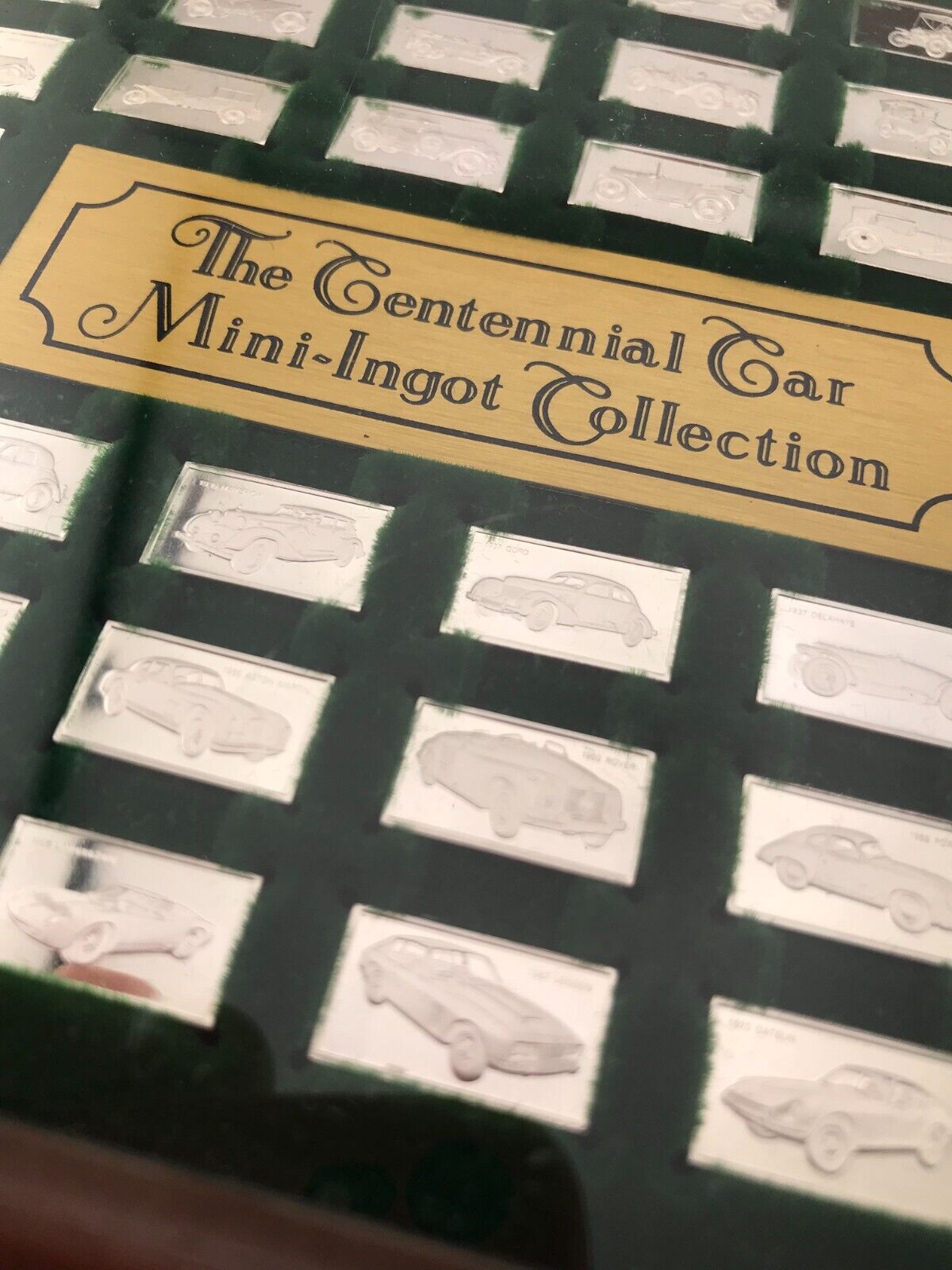 The Franklin Mint Centennial Car 100pc Mini-Ingot Collection Sterling Silver