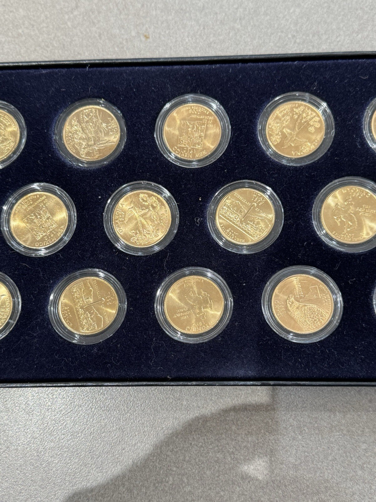 2007-2008 24kt Gold Plated US Mint State Quarters Set in Box