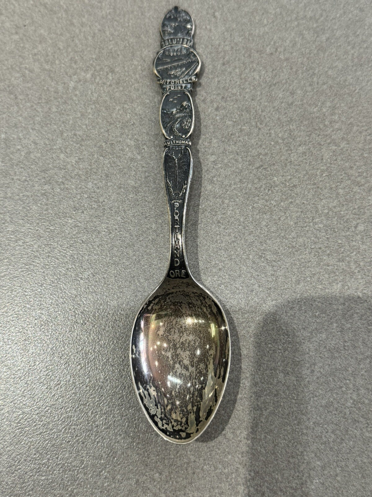 Columbia Mitchells point Portland Oregon Sterling Antique Spoon Souvenir 27gr 6”