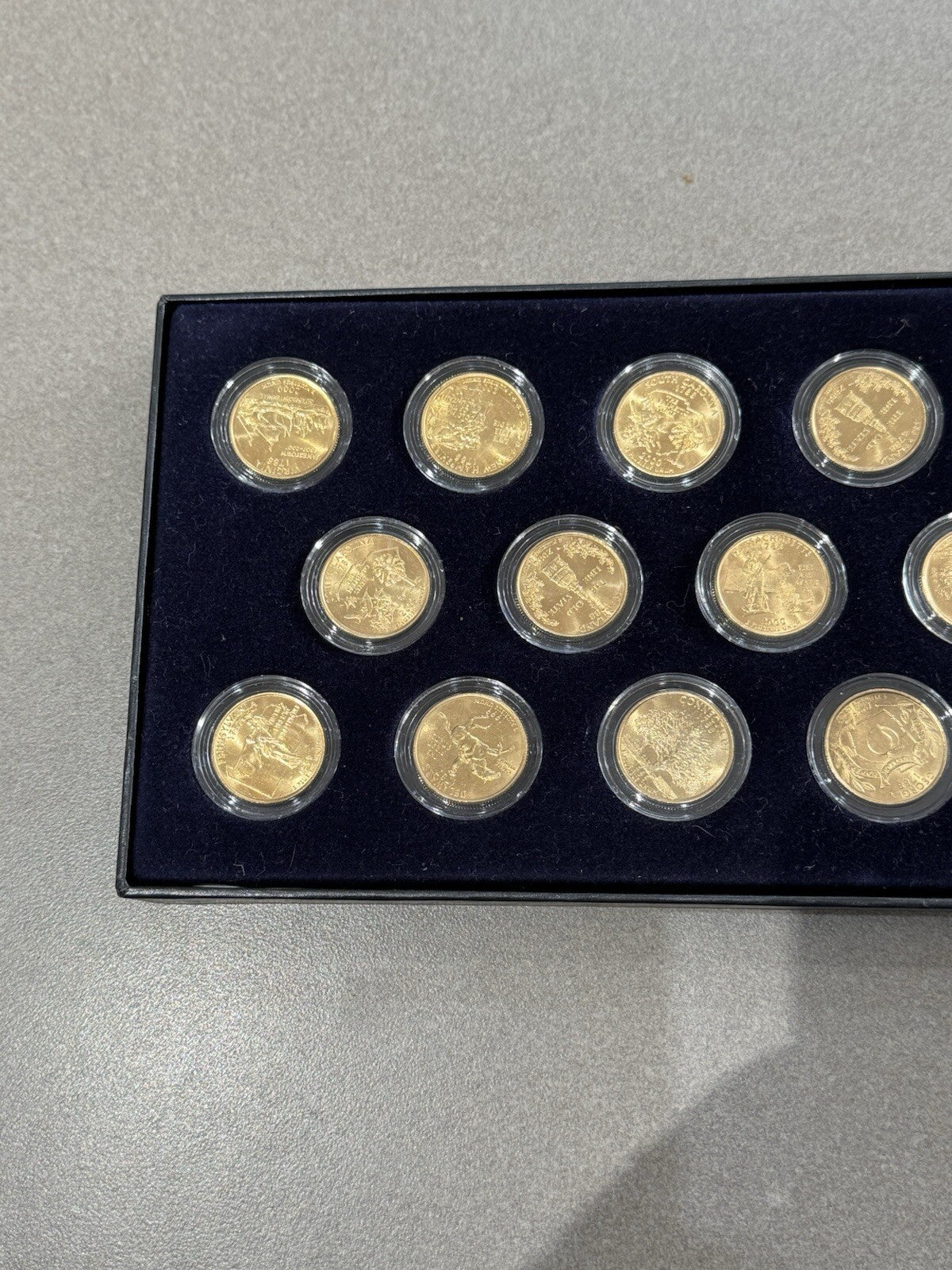 1999-2000 24kt Gold Plated US Mint State Quarters Set in Box