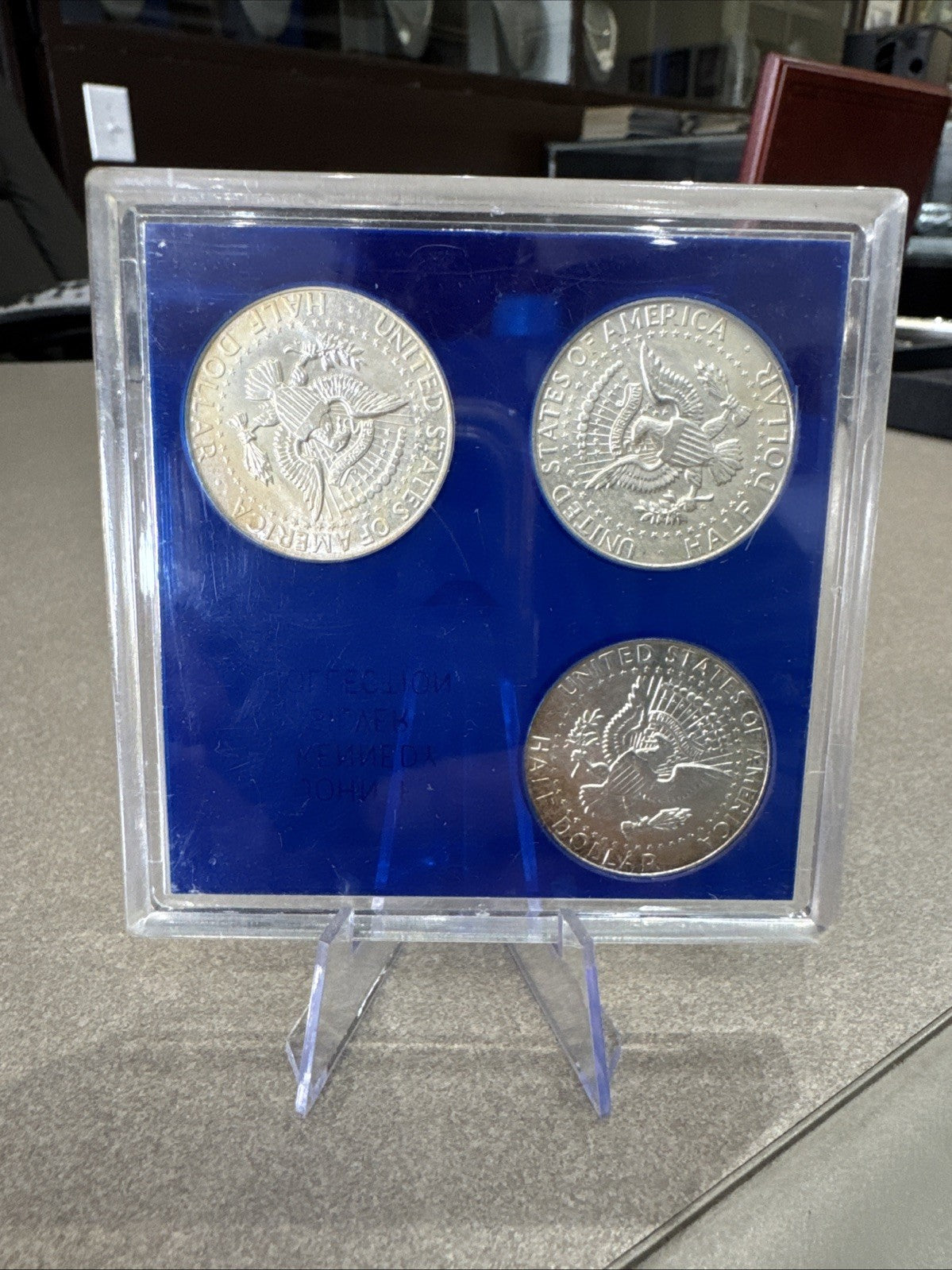 Lot Of 3 (Three) 1964 Kennedy Half Dollars  90% Silver In Case