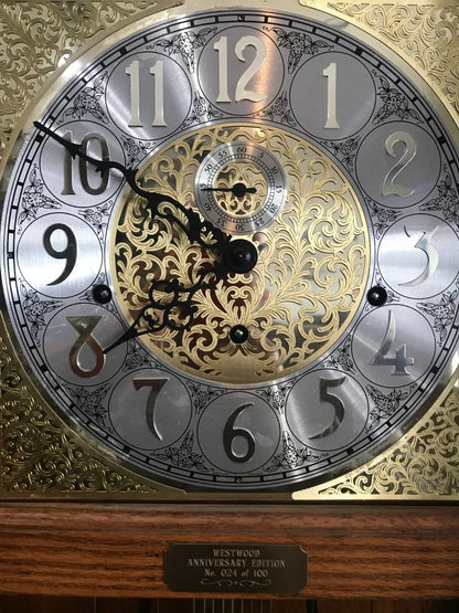 WESTWOOD GRANDFATHER CLOCK - ANNIVERSARY EDITION #24 OF 100 GERMAN MOVEMENT