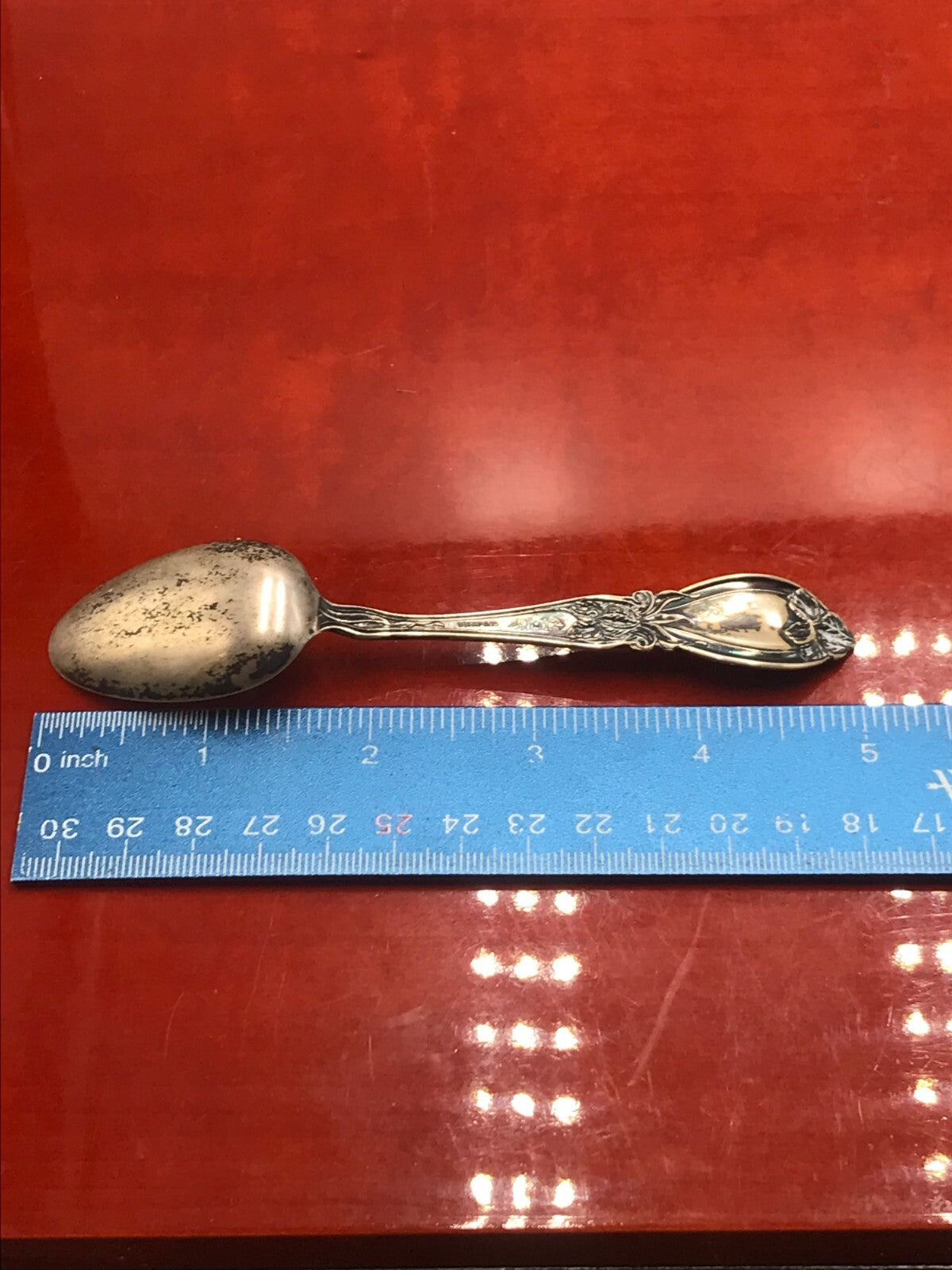 AERIAL BRIDGE DULUTH MINNESOTA STERLING SILVER SOUVENIR SPOON 13.2g 5" TONED
