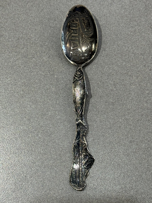 Portland Oregon Mt Hood Sterling Silver Souvenir Spoon  Vintage 21.9 Gram 5 7/8”