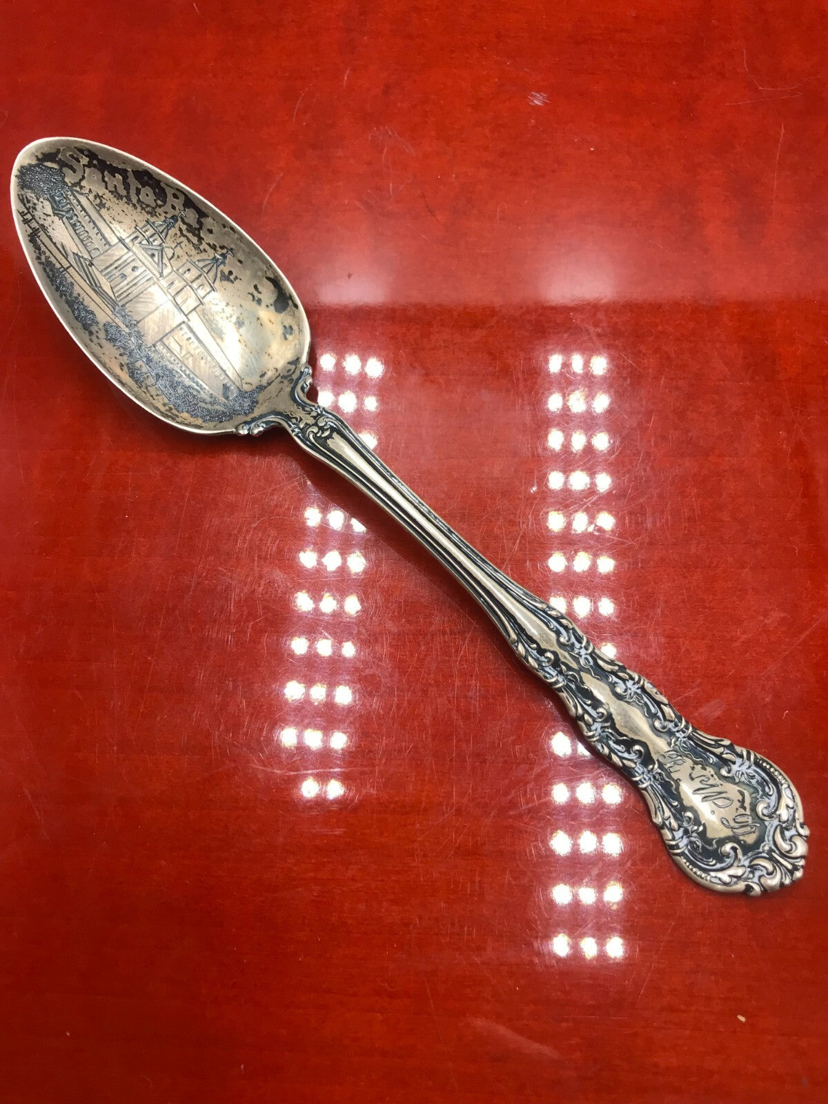 1901 Antique RW&S Wallace Engraved R.W.D Sterling Spoon 5.25" 14.5g Rare