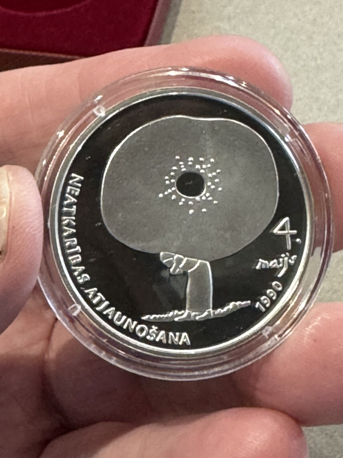 LATVIA 1 lats 2010 SILVER Declaration of Independence Only 7000 Minted Stunning