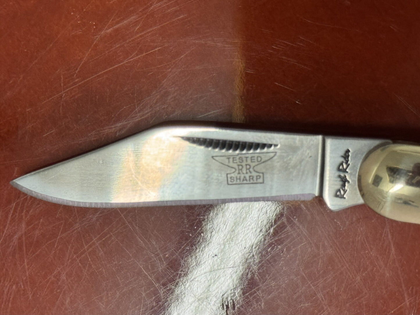 ROUGH RIDER RR107 BROWN BONE 2 BLADE POCKETKNIFE