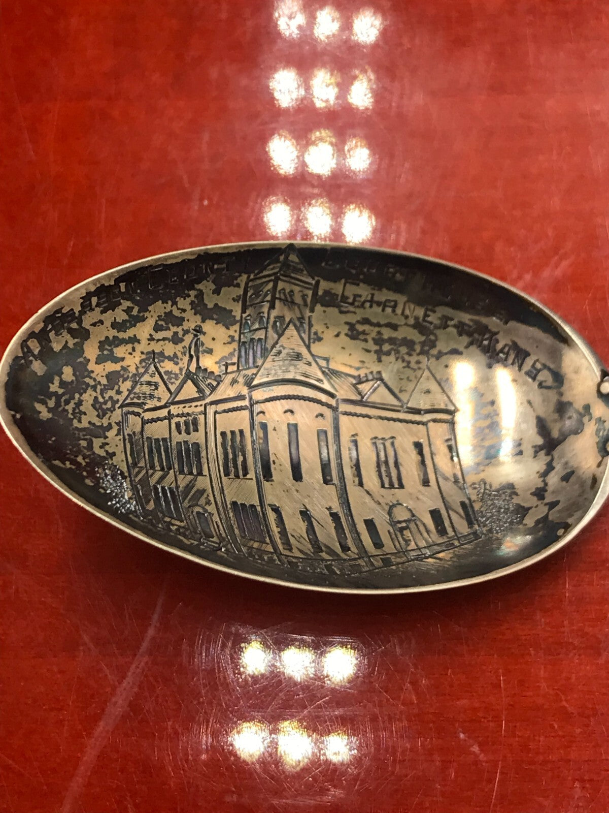 Antique Anderson County Court House Garnett, KS Silver Spoon 5.25" 14.2g
