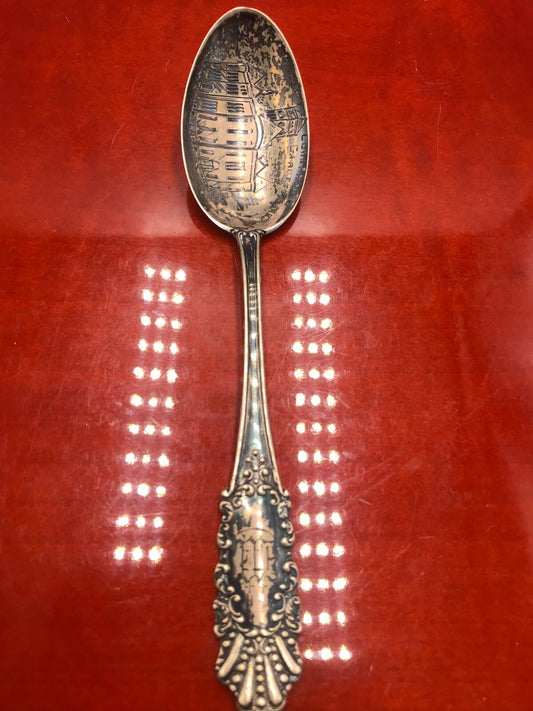 Antique Anderson County Court House Garnett, KS Silver Spoon 5.25" 14.2g