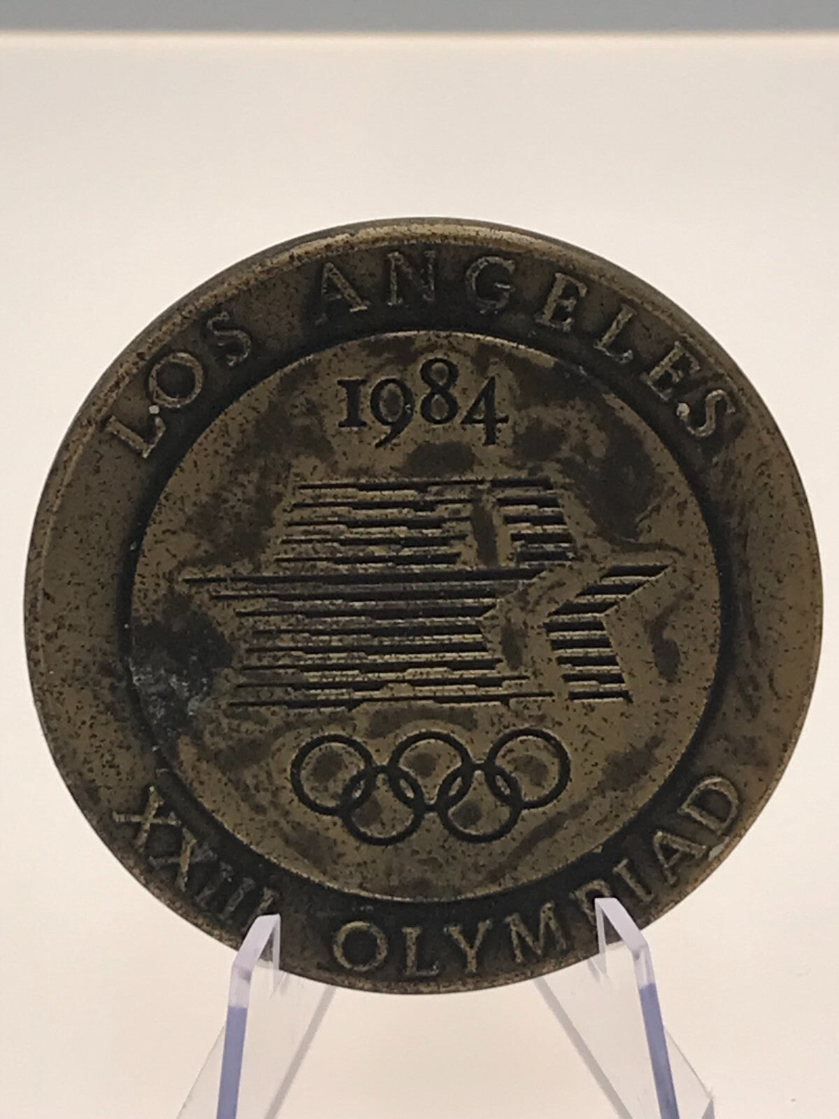 1984 Los Angeles Olympics Bronze Volunteer Participation Medallion Medal
