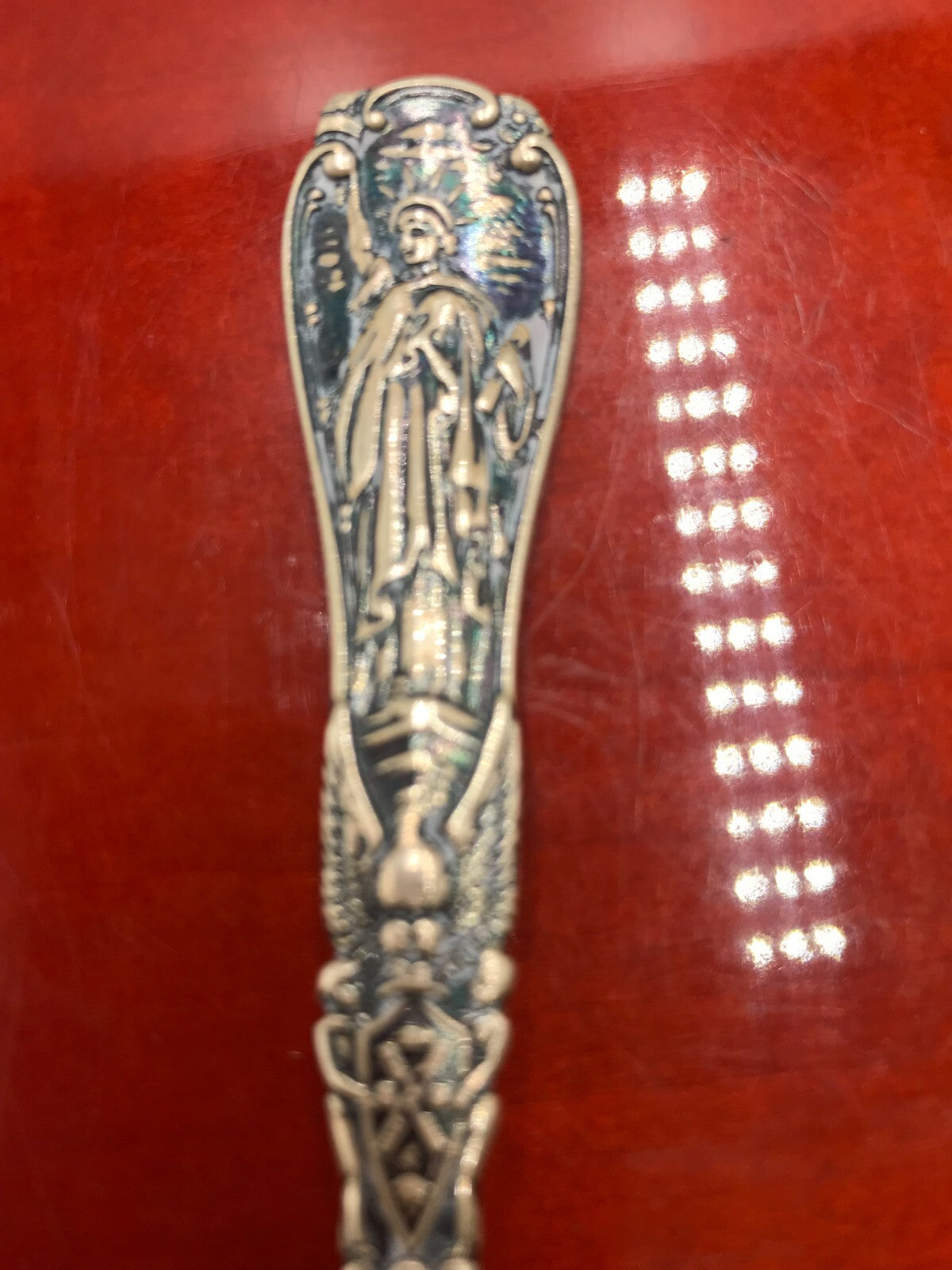 TIFFANY & CO. STERLING SILVER STATUE OF LIBERTY NEW YORK SOUVENIR SPOON 32.9G