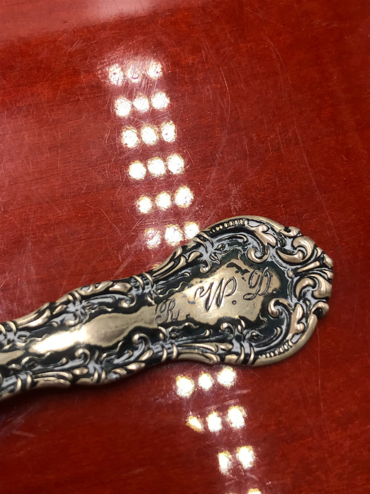 1901 Antique RW&S Wallace Engraved R.W.D Sterling Spoon 5.25" 14.5g Rare