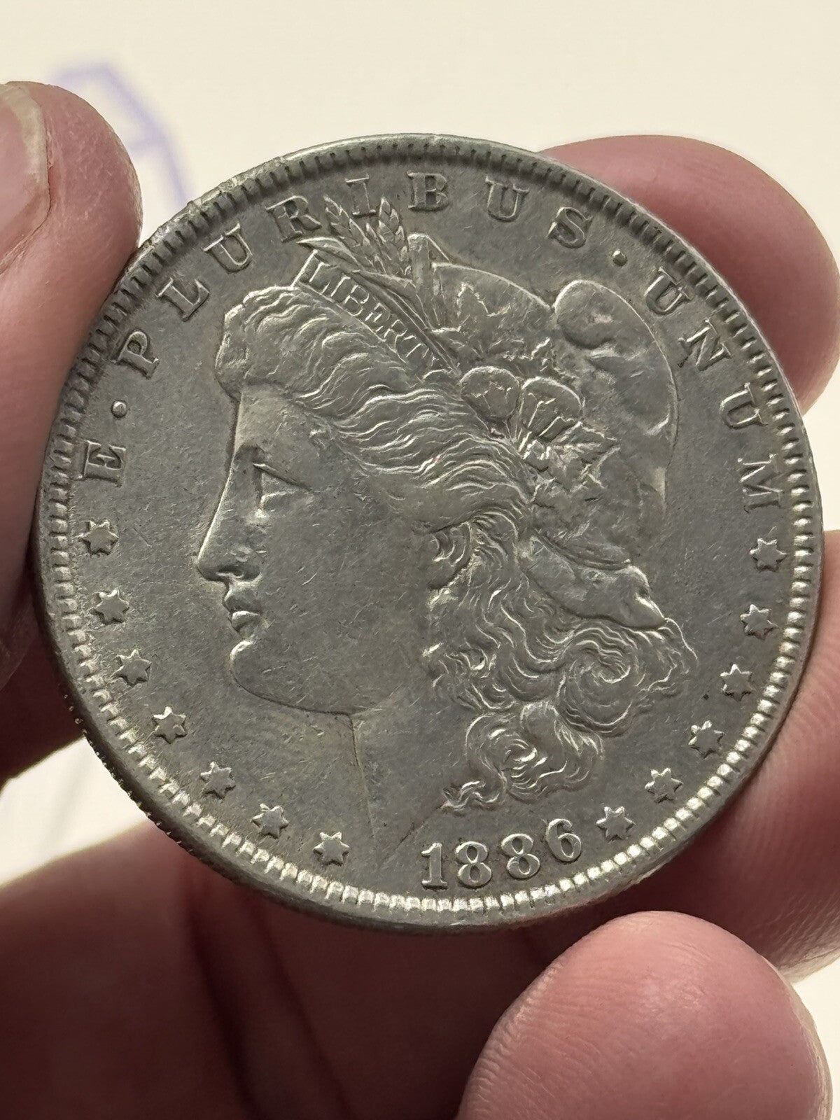 1886 Morgan Silver Dollar- Beautiful Coin AU Great luster full liberty *