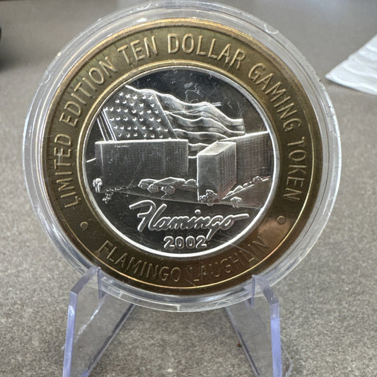 2002 Flamingo Casino Flag Silver Strike Laughlin NV