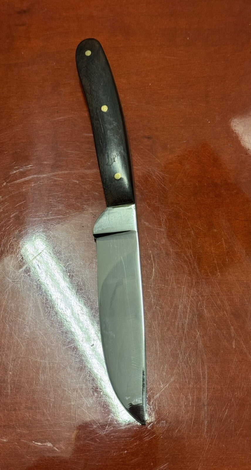 FIXED BLADE  KNIFE WITH STAINLESS BLADE & LEATHER SHEATH