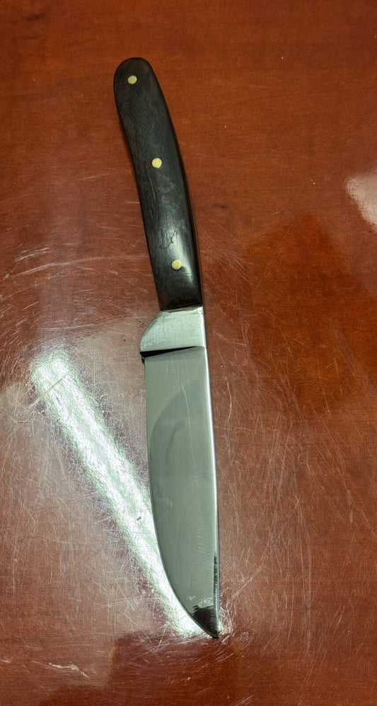 FIXED BLADE  KNIFE WITH STAINLESS BLADE & LEATHER SHEATH