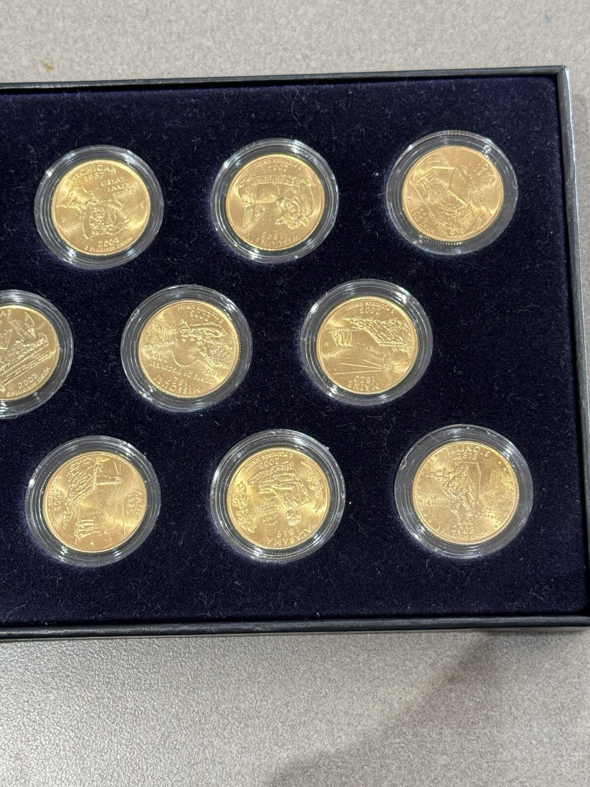 2003-2004 24kt Gold Plated US Mint State Quarters Set in Box