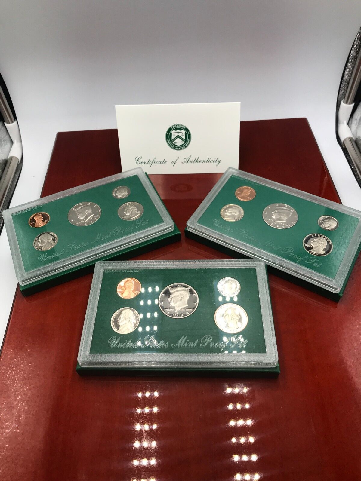 1995S 1997S 1998S Clad Proof Set U.S. Mint Original Government Packaging OGP COA