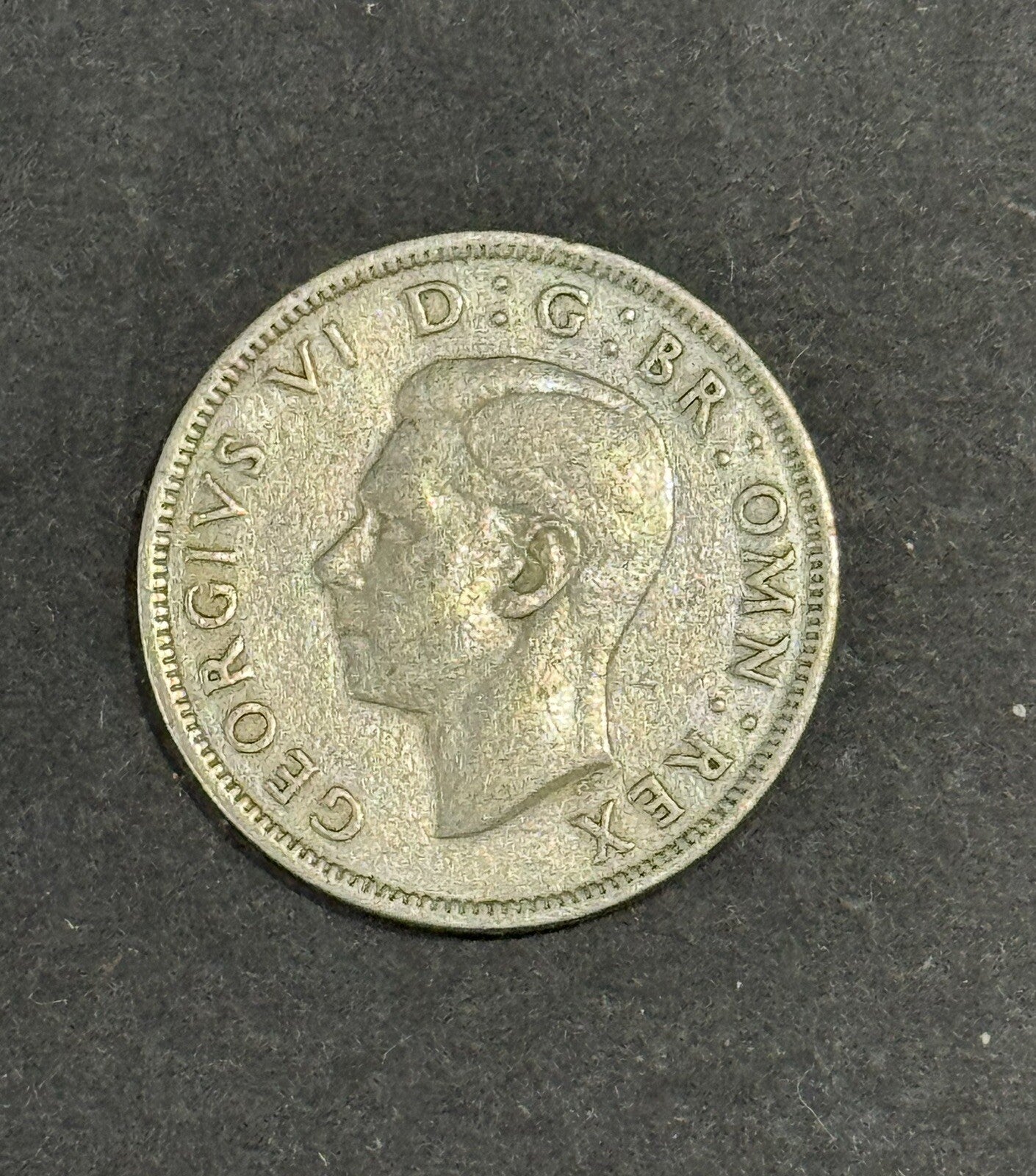 1948,1950 Great Britain George VI 2 Shillings Silver Coin Nice strike