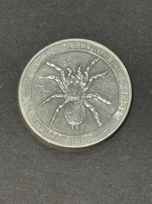 2015 Australian Funnel-Web Spider 1 oz  .999 Fine Silver Coin