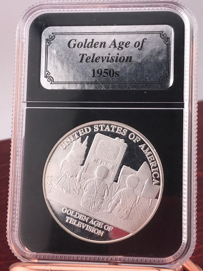 American Silver Bullion Golden Age of Television  .999 fine silver 1 troy ounce