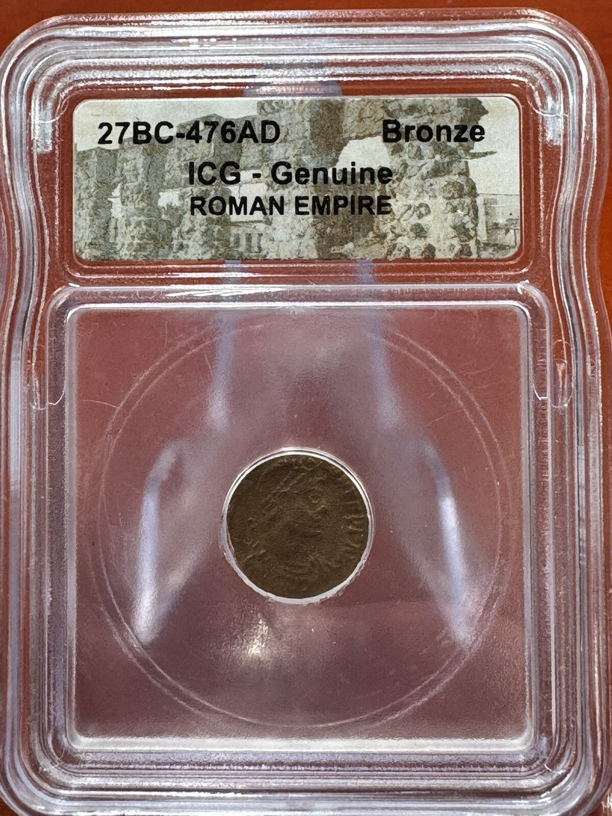 ICG - Genuine ROMAN EMPIRE Coin Slab 27BC-476AD Amazing Historical Bronze A9